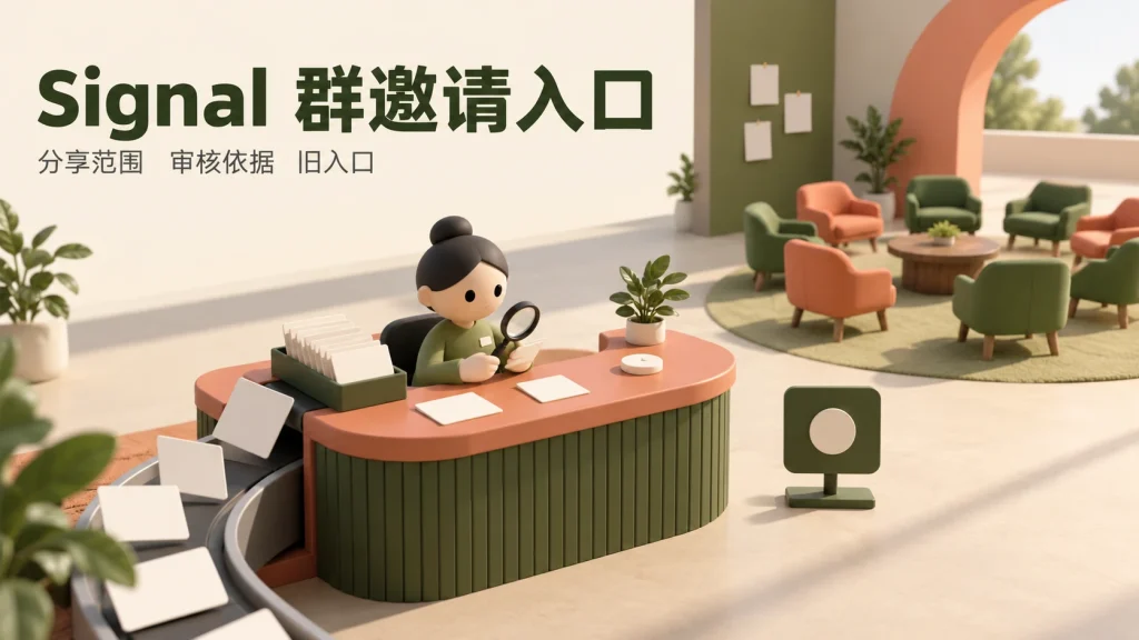 Signal群邀请入口怎样维护：分享位置、加入审批与旧链接盘点